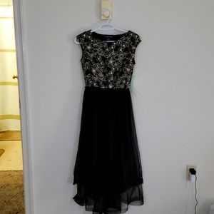 Black and gold dress